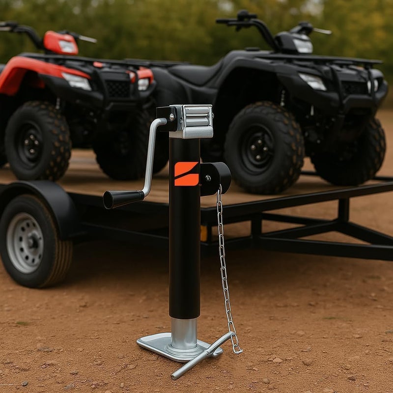 Bastion Distribution Weld-On Side-Wind Jack | Adjustable Drop Leg | Heavy Duty | 5000lb Capacity | Trailer Stabilizing Jack for RVs, Campers, & Utility Trailers | BD-SW-5000-WD - Image 1